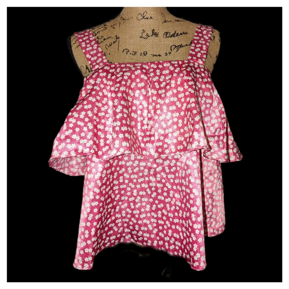 C/MEO Collective Floral ruffle top size XS